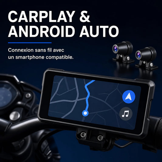 Dashcam moto CarPlay 6,86 pouces – JMCQ DVR