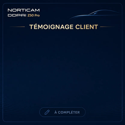 Gabarit vierge de témoignage client pour DDPAI Z50 Pro