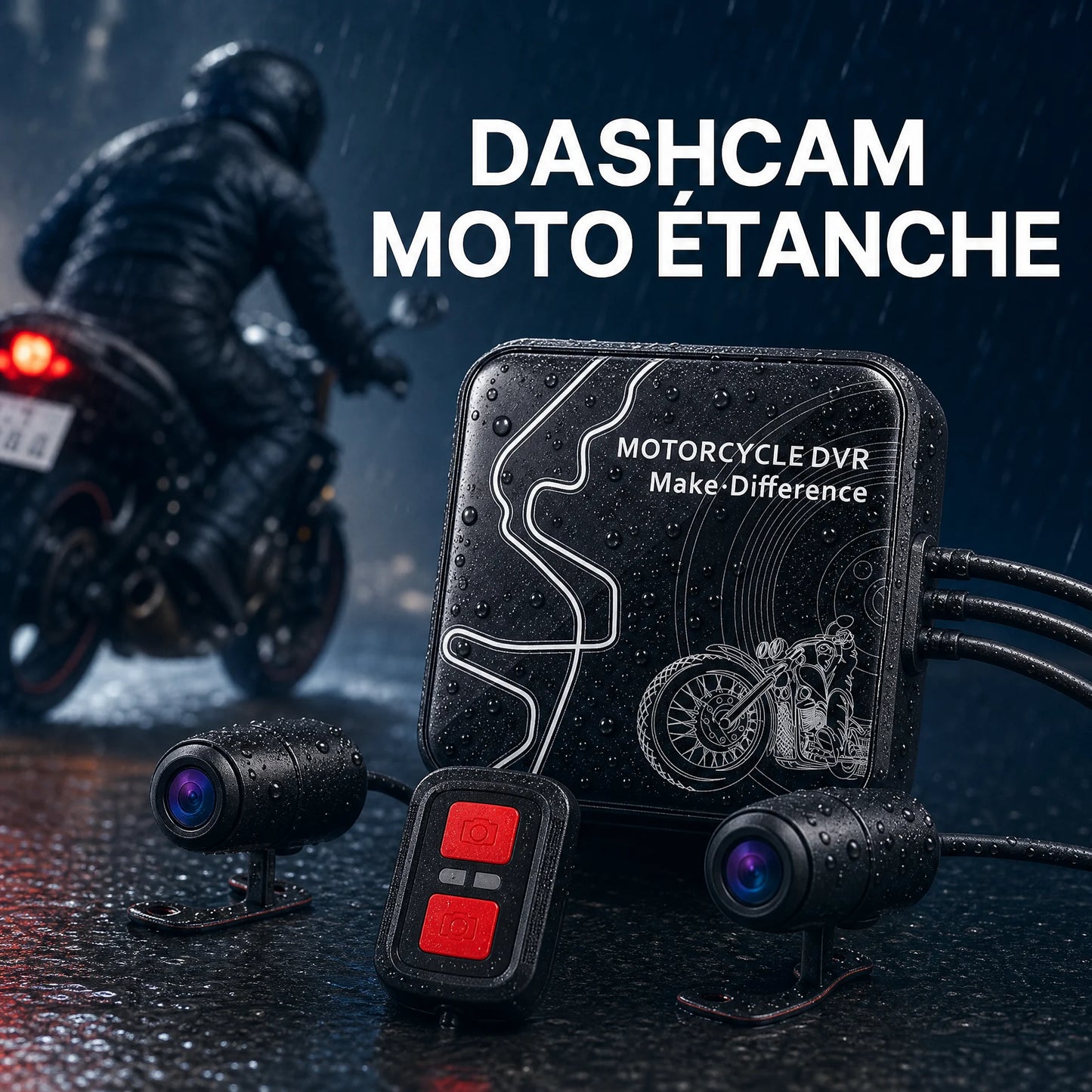 VSYS D6WL D6RL dashcam moto étanche