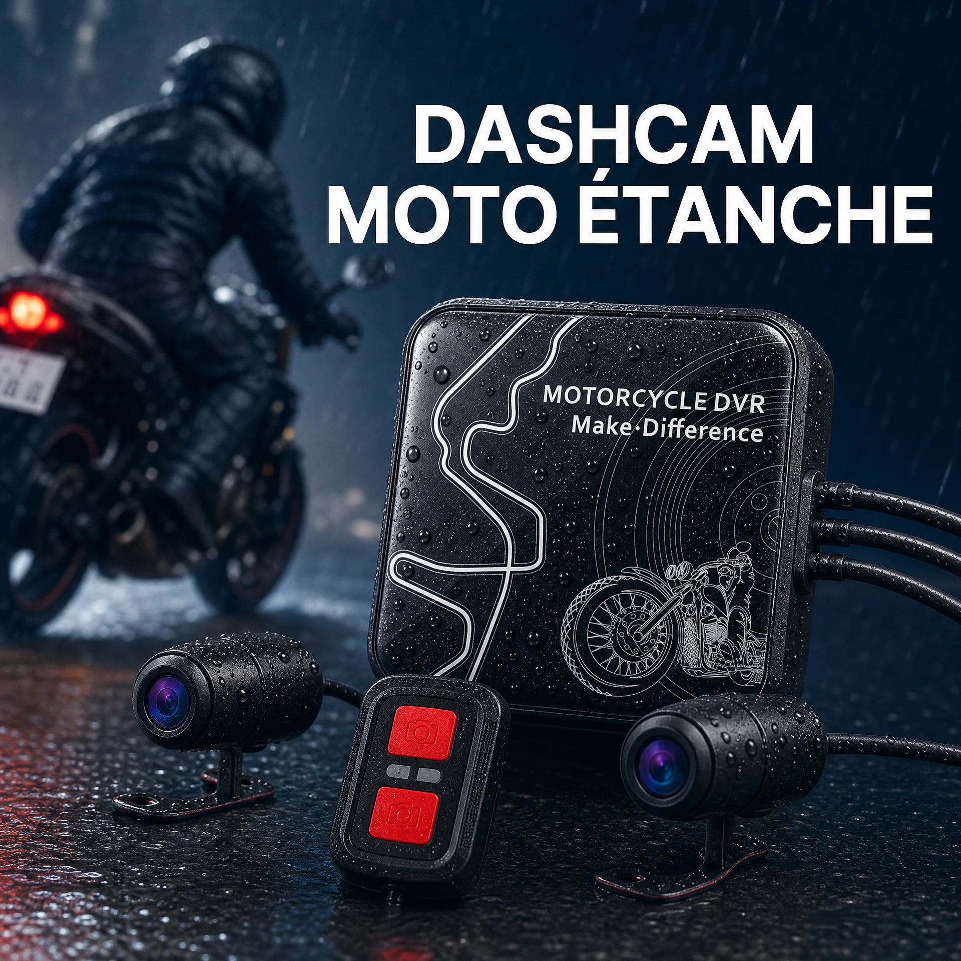 VSYS D6WL D6RL dashcam moto étanche