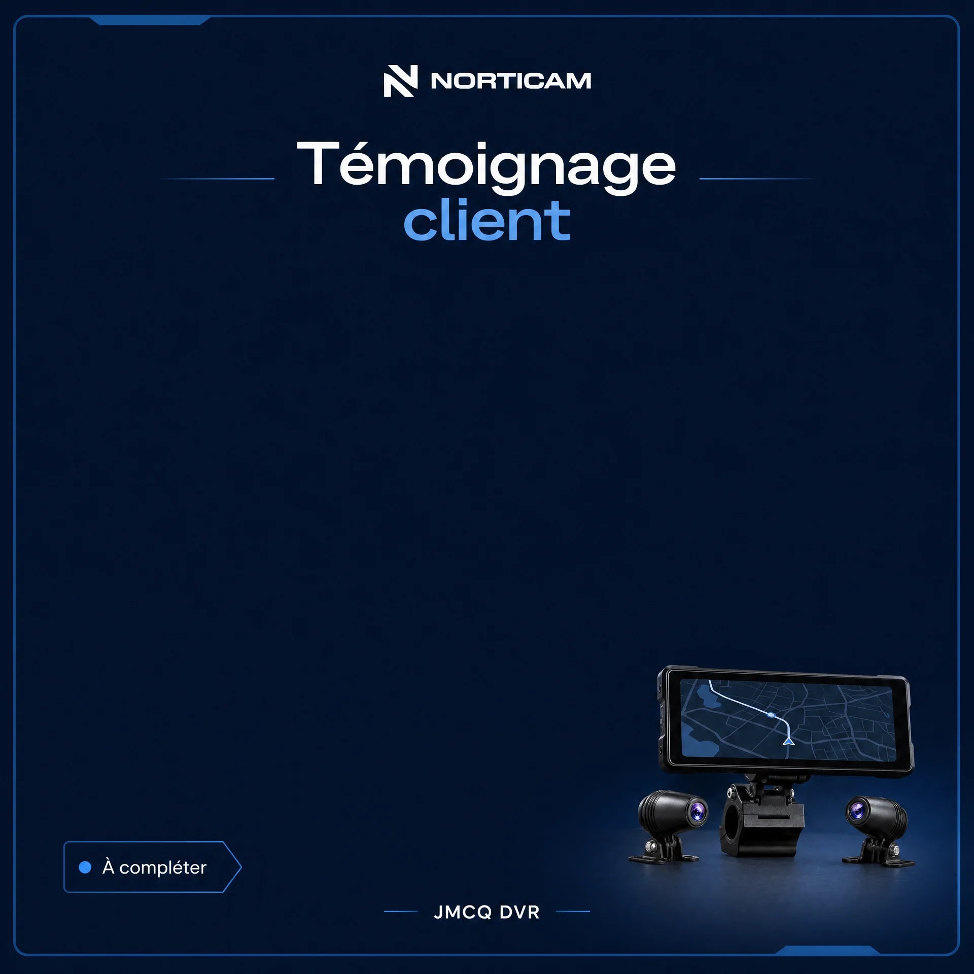 Gabarit vierge de témoignage client pour JMCQ DVR