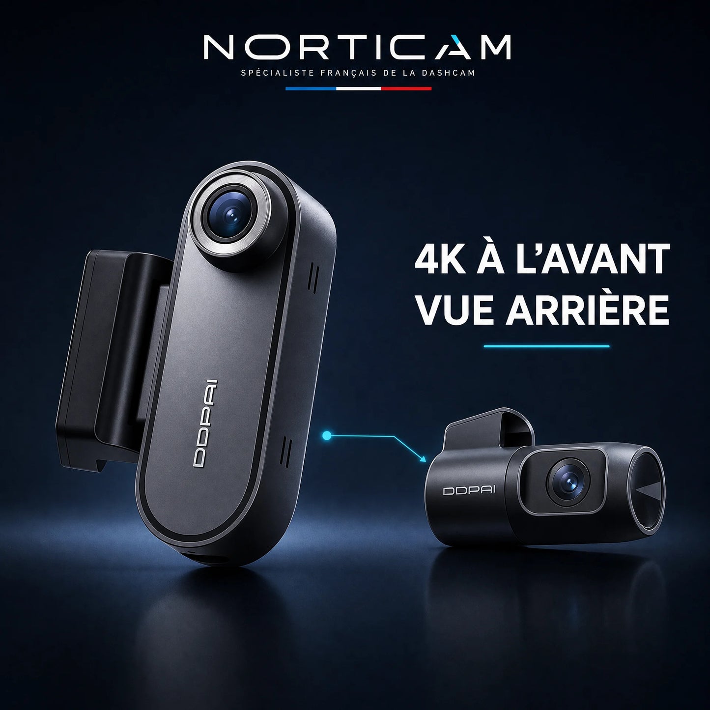 DDPAI N5 Dual dashcam 4K avant et arrière