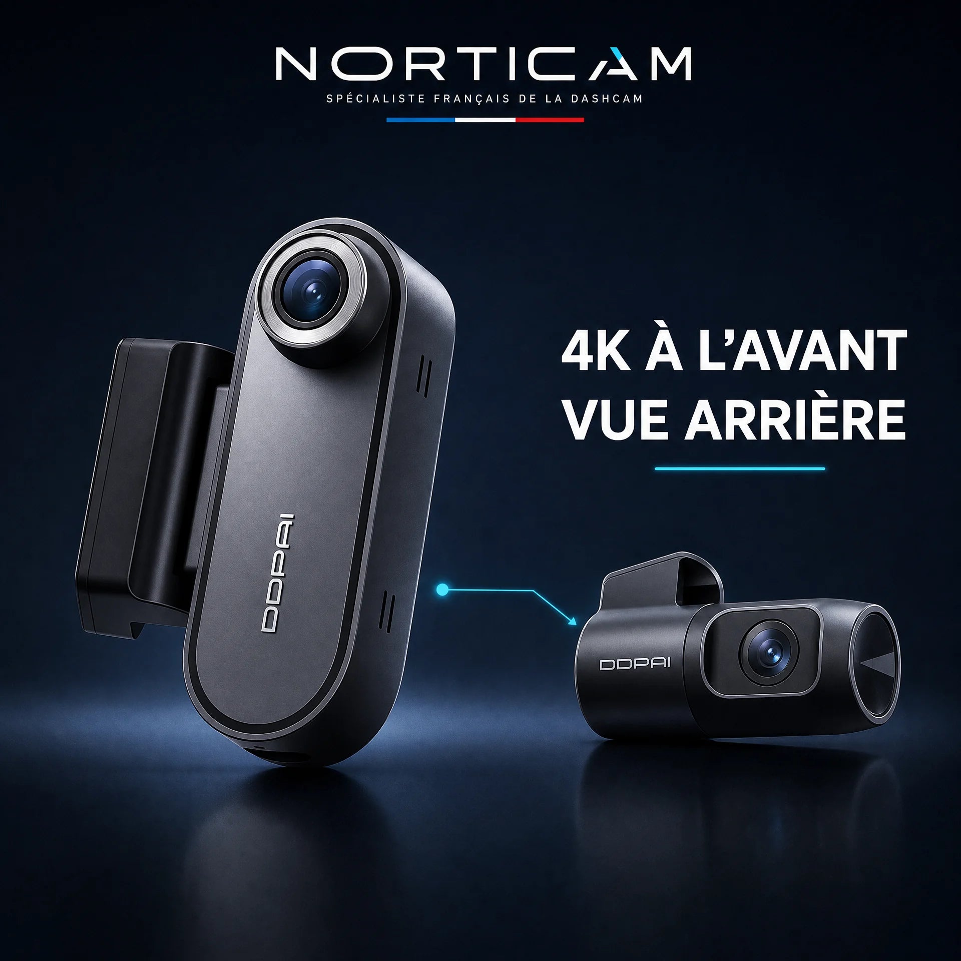DDPAI N5 Dual dashcam 4K avant et arrière