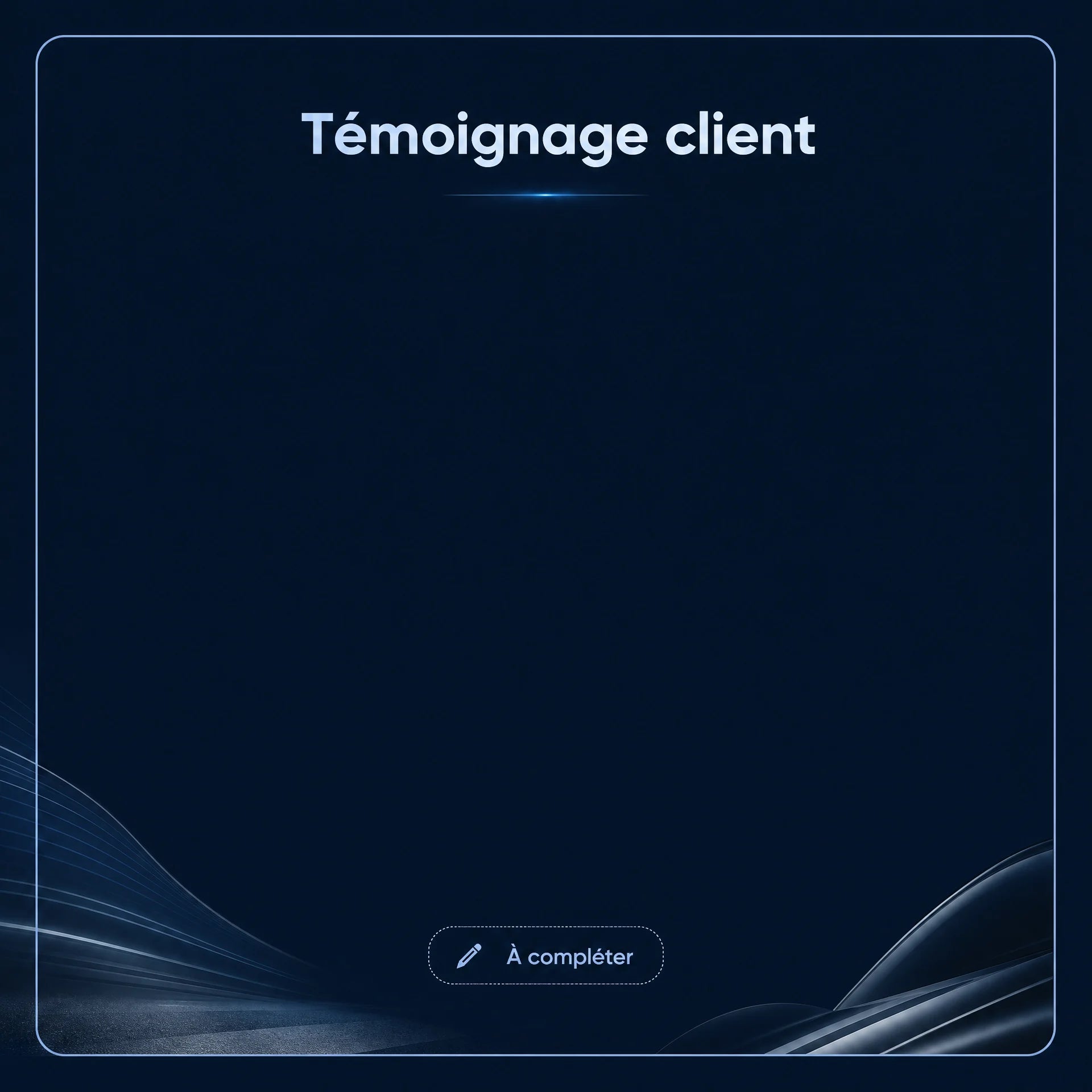 Gabarit vierge de témoignage client NORTICAM pour DDPAI Z50 Pro