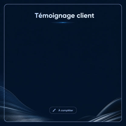 Gabarit vierge de témoignage client NORTICAM pour DDPAI Z50 Pro