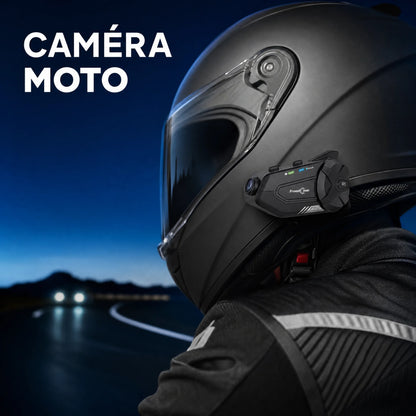 FreedConn R1 Pro caméra moto installée sur casque