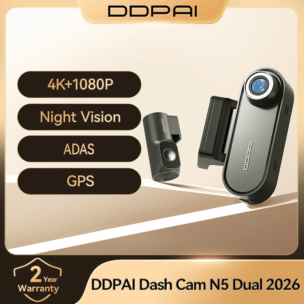Dashcam 4K avant arrière — DDPAI N5 Dual