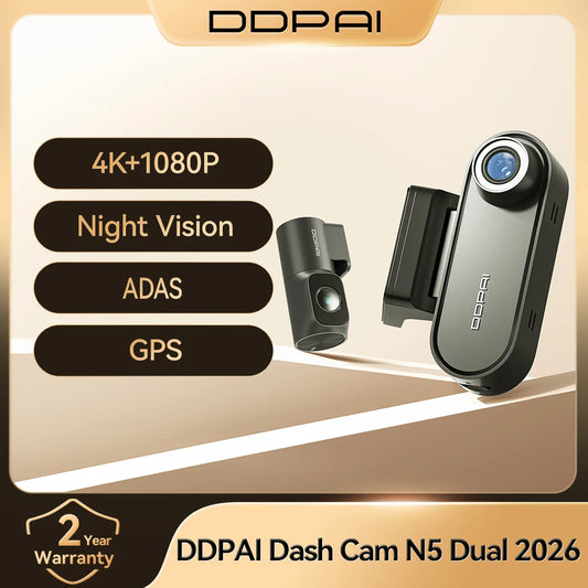 Dashcam 4K avant arrière — DDPAI N5 Dual
