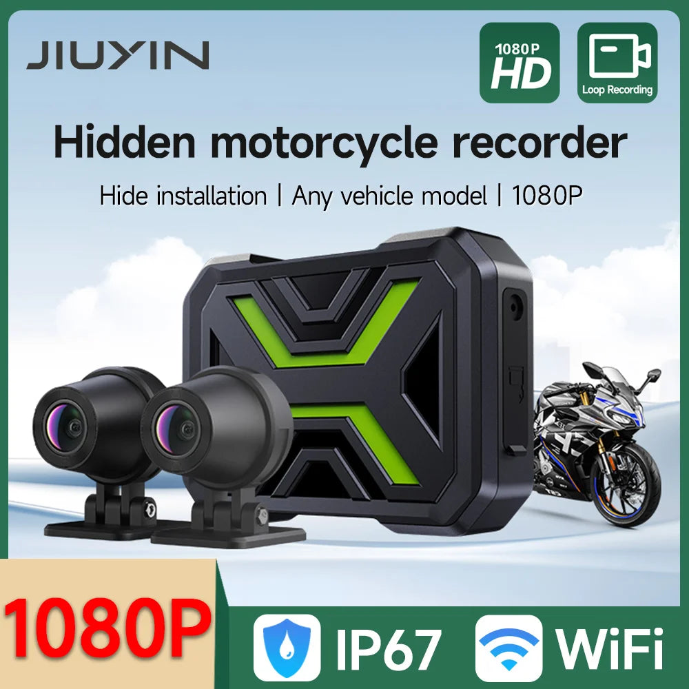 Dashcam moto double caméra — JIUYIN 1080p