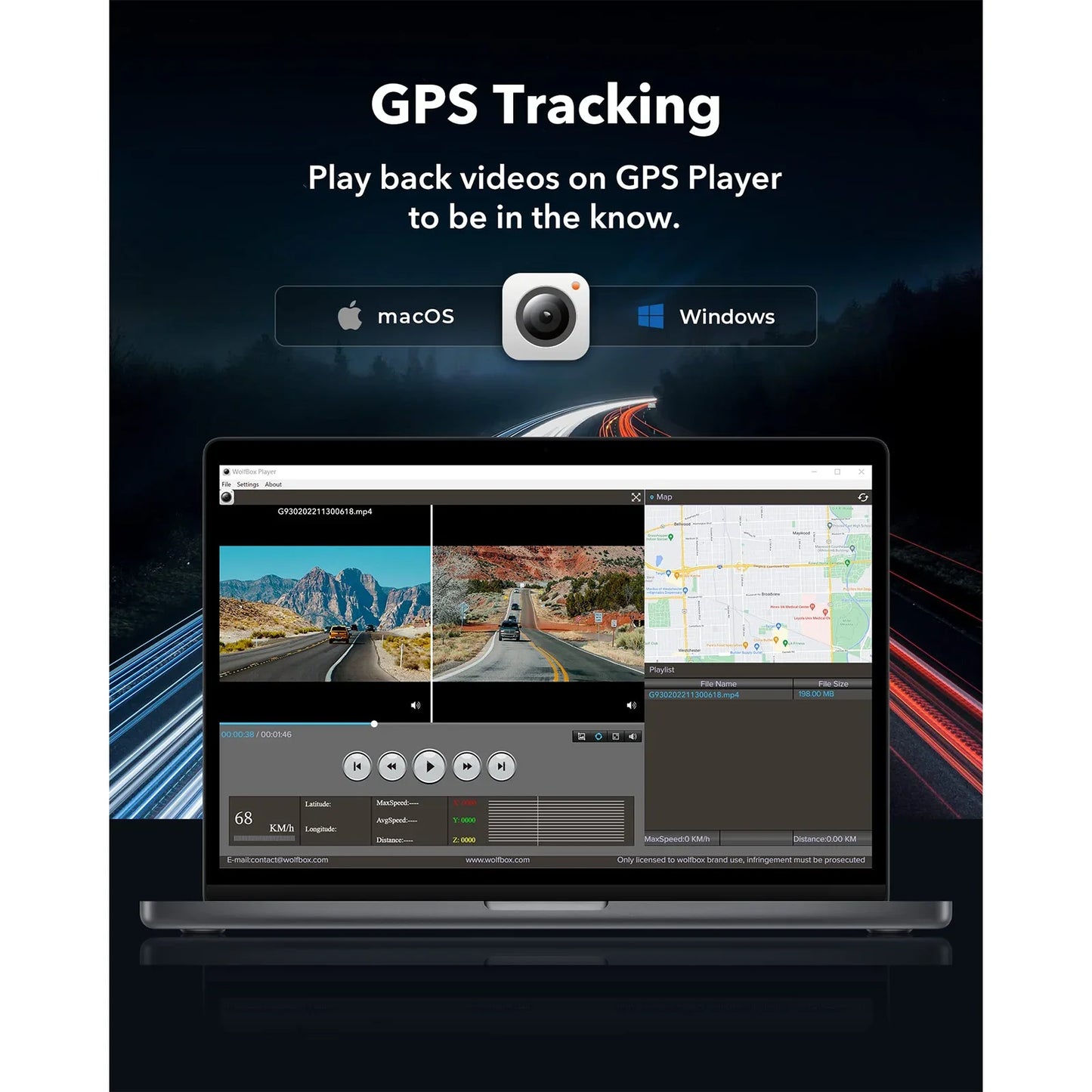 Dashcam rétroviseur sans fil 4K — WOLFBOX G930
