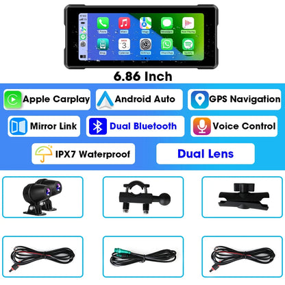 Dashcam moto CarPlay 6,86 pouces – JMCQ DVR
