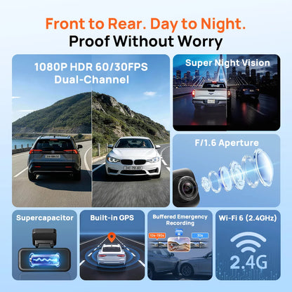 Dashcam voiture compacte HDR — 70mai A210