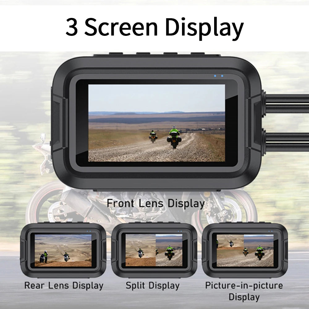 Dashcam moto avant arrière — Kocam DVR 1080p