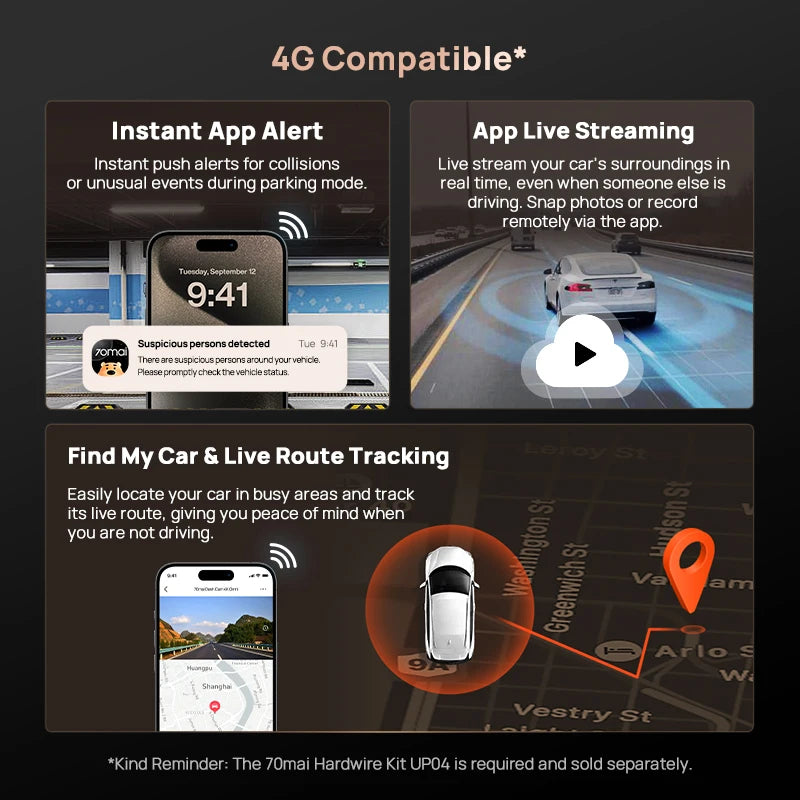 Dashcam 4K GPS — 70mai A810S