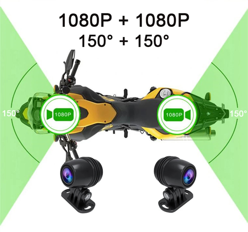 Dashcam moto avant arrière — Kocam DVR 1080p