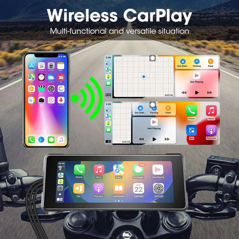 Dashcam moto CarPlay 6,86 pouces – JMCQ DVR