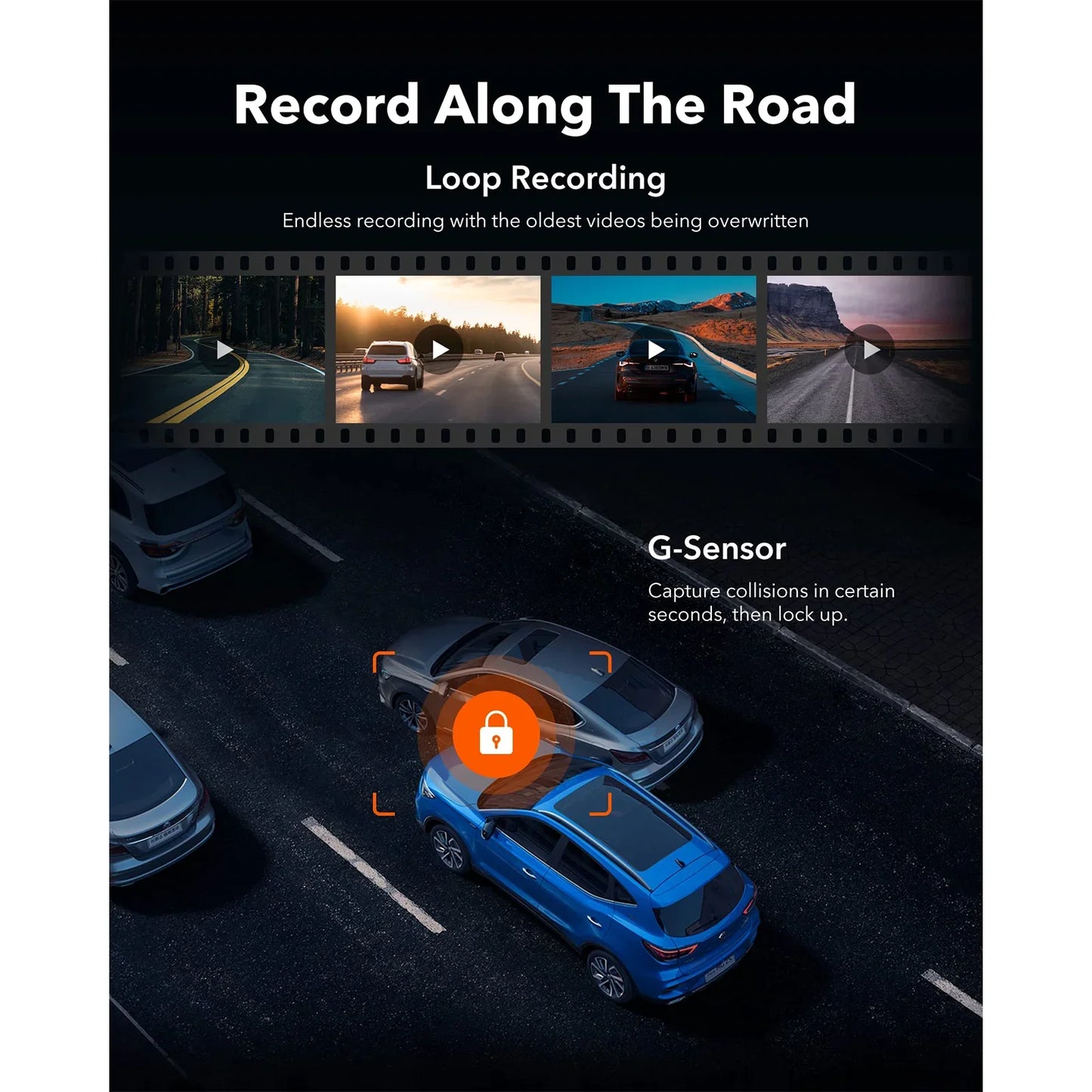 Dashcam rétroviseur sans fil 4K — WOLFBOX G930