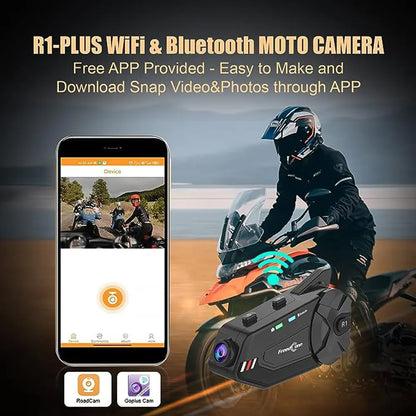 Dashcam moto casque — FreedConn R1 Plus