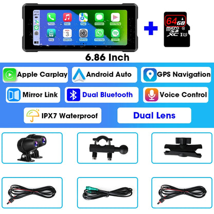 Dashcam moto CarPlay 6,86 pouces – JMCQ DVR
