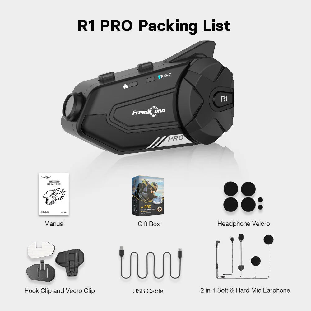 Dashcam moto sans fil — FreedConn R1 Pro