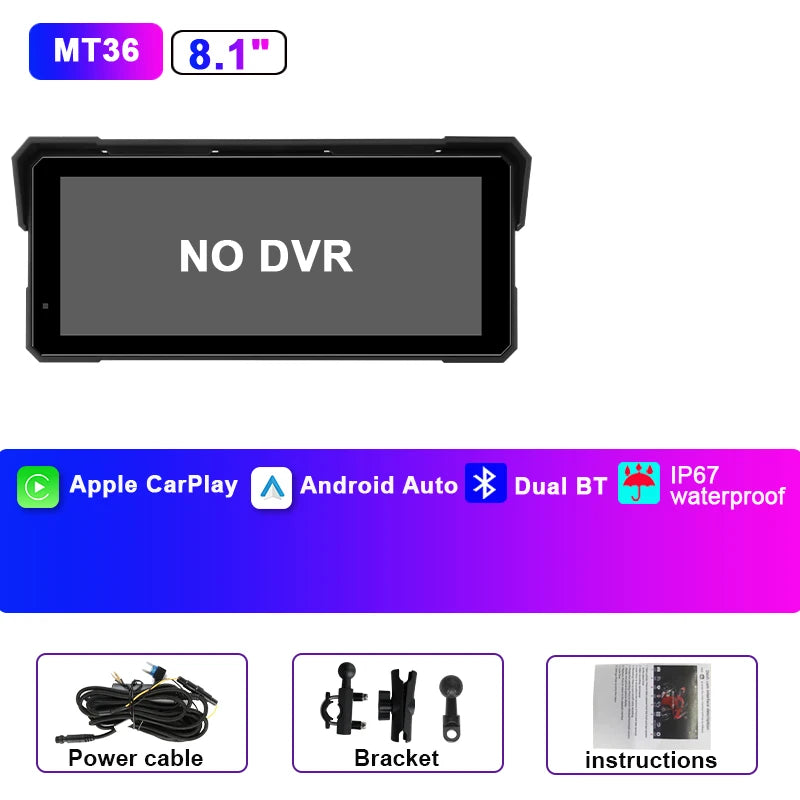 Dashcam moto 4K — Jansite 8,1 pouces