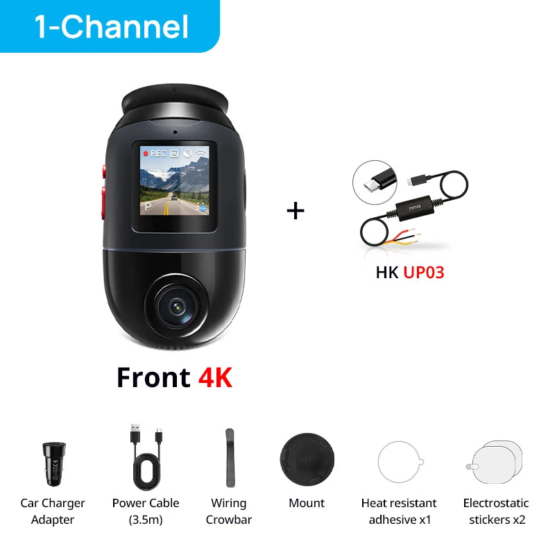 Dashcam voiture 360° 4K — 70mai X800 Omni