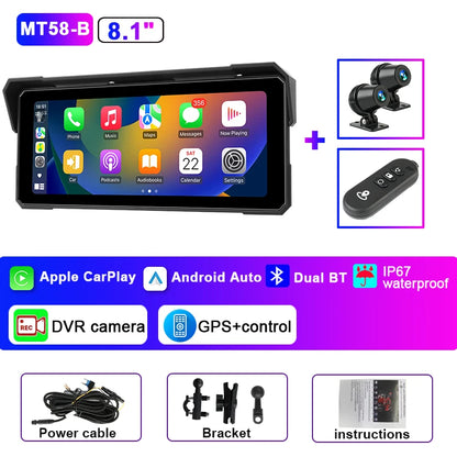 Dashcam moto 4K — Jansite 8,1 pouces