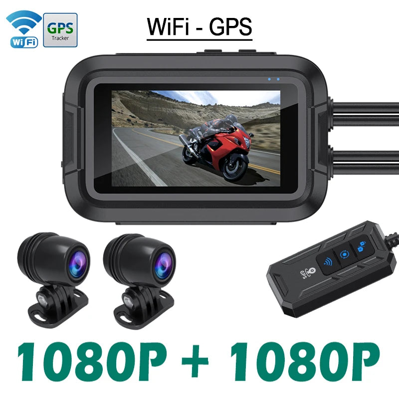 Dashcam moto avant arrière — Kocam DVR 1080p
