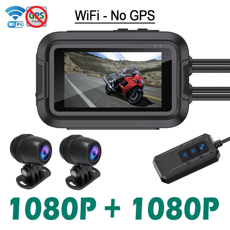 Dashcam moto avant arrière — Kocam DVR 1080p