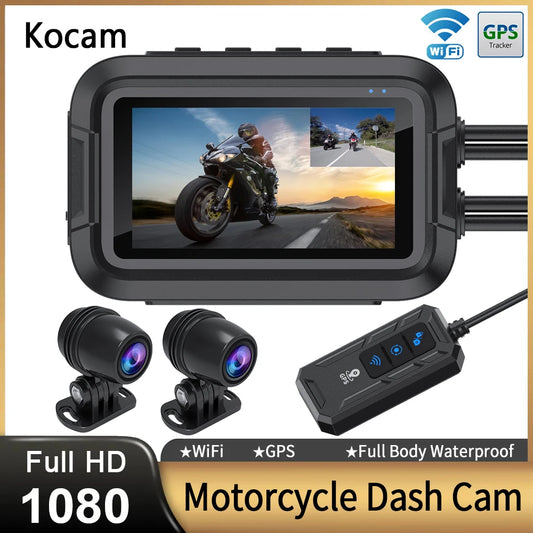 Dashcam moto avant arrière — Kocam DVR 1080p