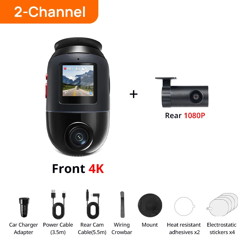 Dashcam voiture 360° 4K — 70mai X800 Omni