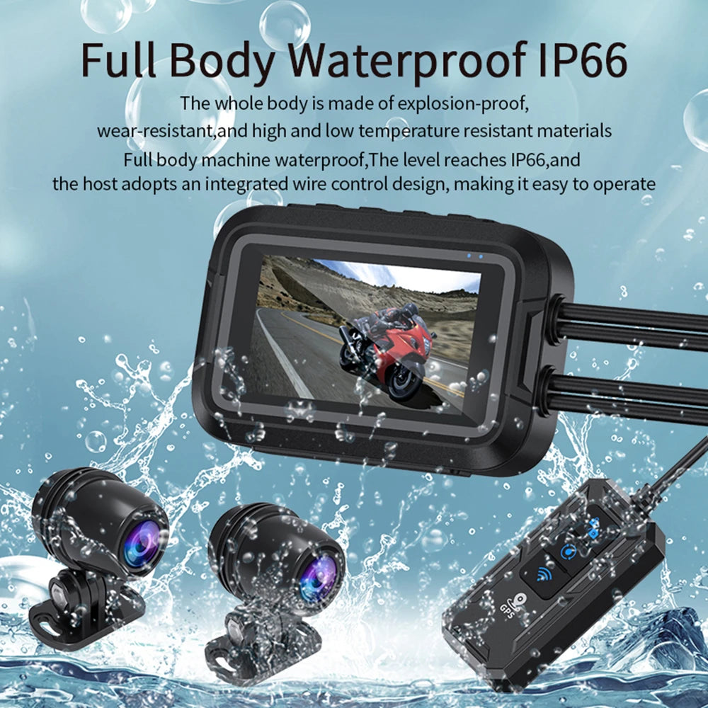 Dashcam moto avant arrière — Kocam DVR 1080p