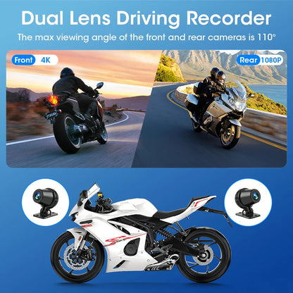 Dashcam moto 4K — Jansite 8,1 pouces