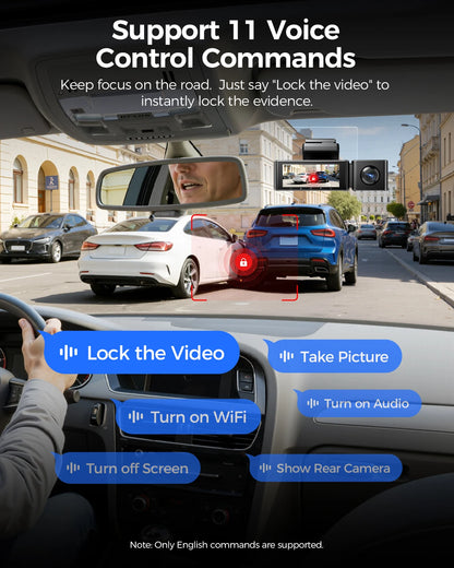 Dashcam voiture vision nocturne 4K — AZDOME M550 Pro