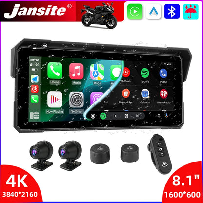 Dashcam moto 4K — Jansite 8,1 pouces
