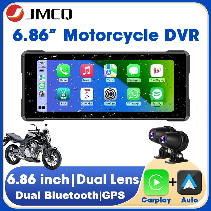 Dashcam moto CarPlay 6,86 pouces – JMCQ DVR