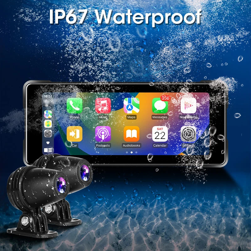 Dashcam moto CarPlay 6,86 pouces – JMCQ DVR
