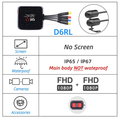 Dashcam moto étanche — VSYS D6WL/D6RL