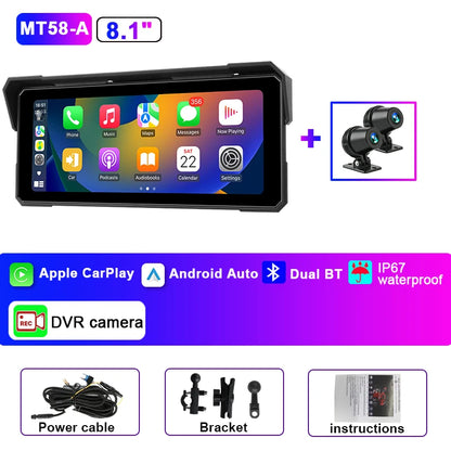 Dashcam moto 4K — Jansite 8,1 pouces