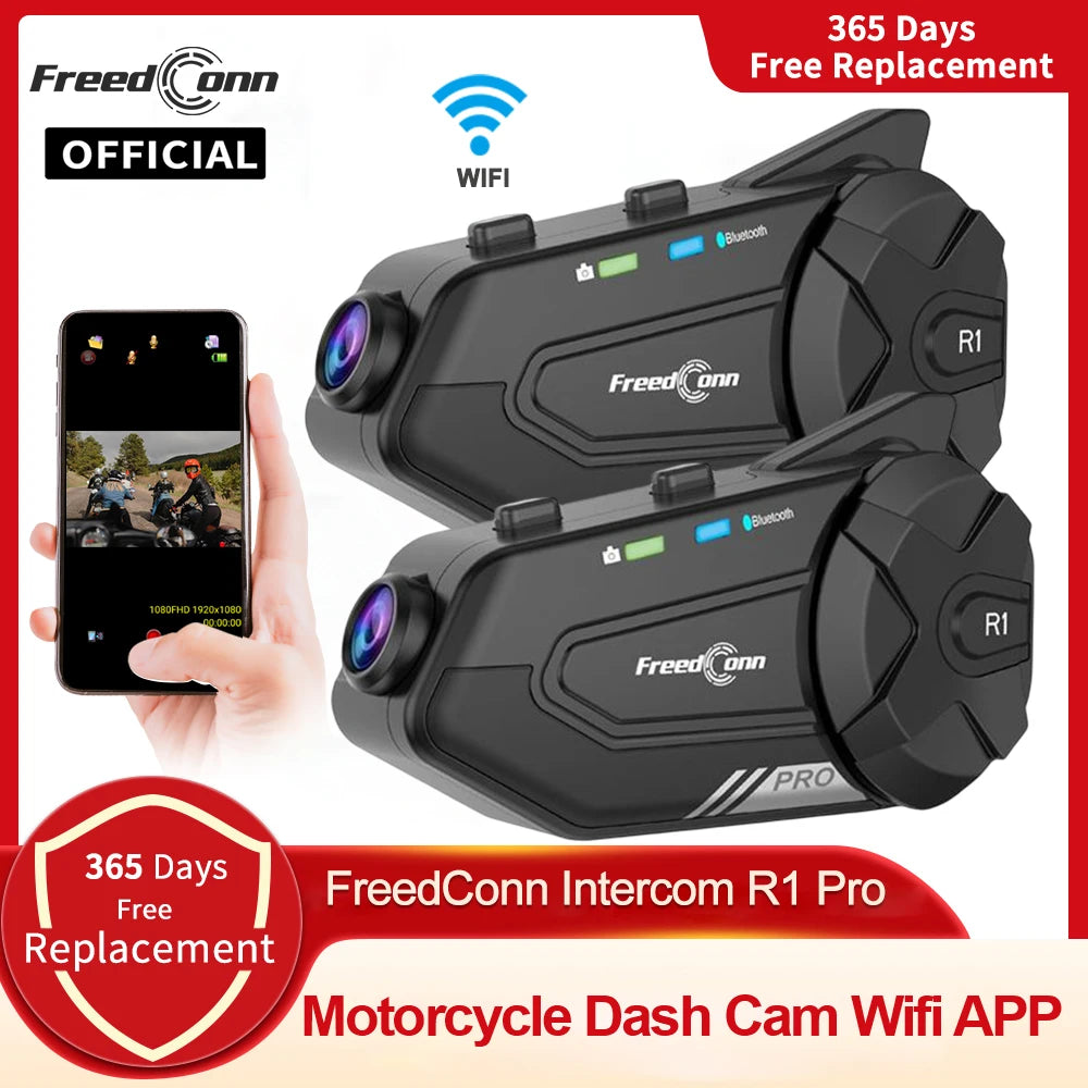 Dashcam moto sans fil — FreedConn R1 Pro