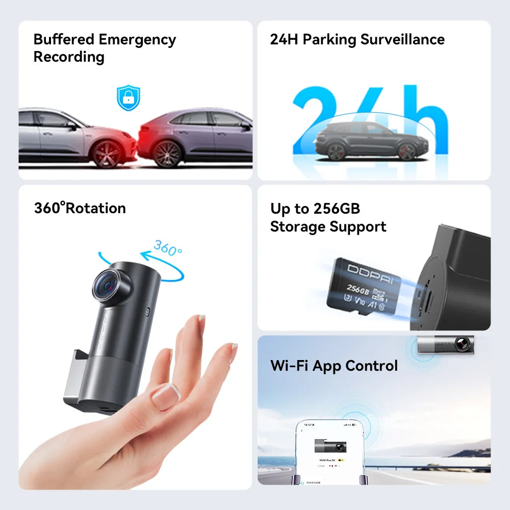 Dashcam 2K voiture — DDPAI MINI Pro
