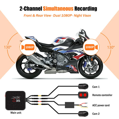 Dashcam moto étanche — VSYS D6WL/D6RL