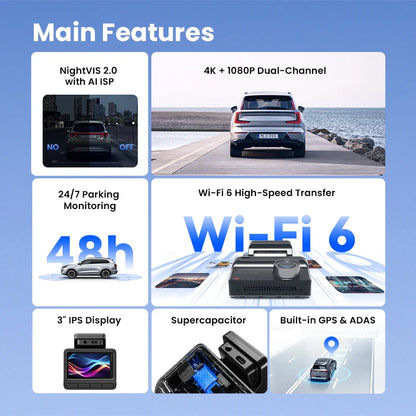 Dashcam Wi-Fi 5 GHz 4K – DDPAI Z50 Pro