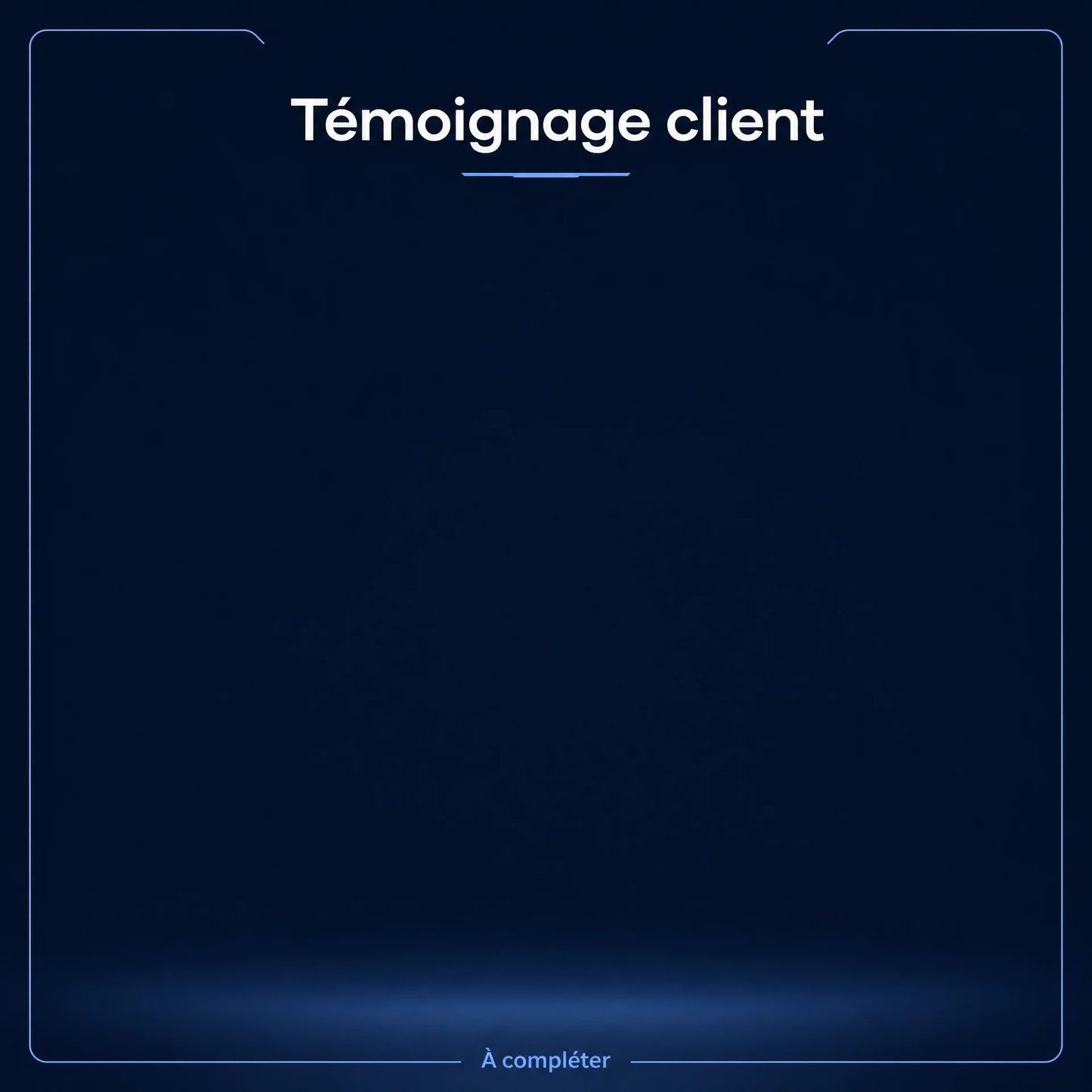 Gabarit vierge de témoignage client pour 70mai A810S