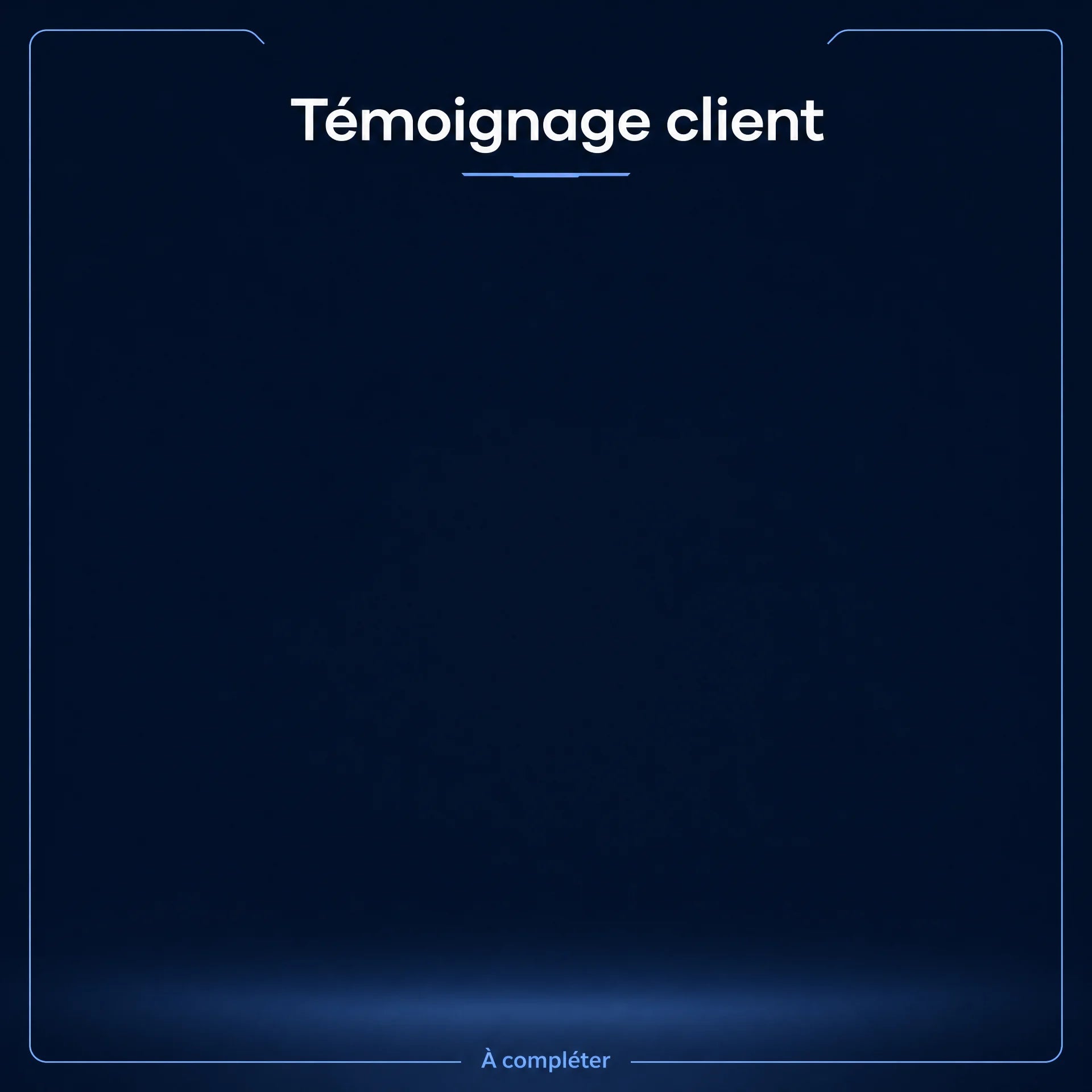 Gabarit vierge de témoignage client pour 70mai A810S