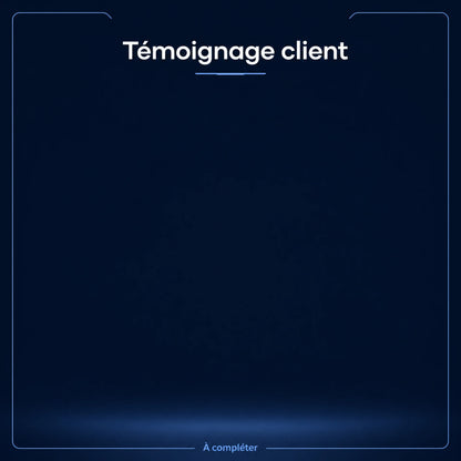 Gabarit vierge de témoignage client pour 70mai A810S