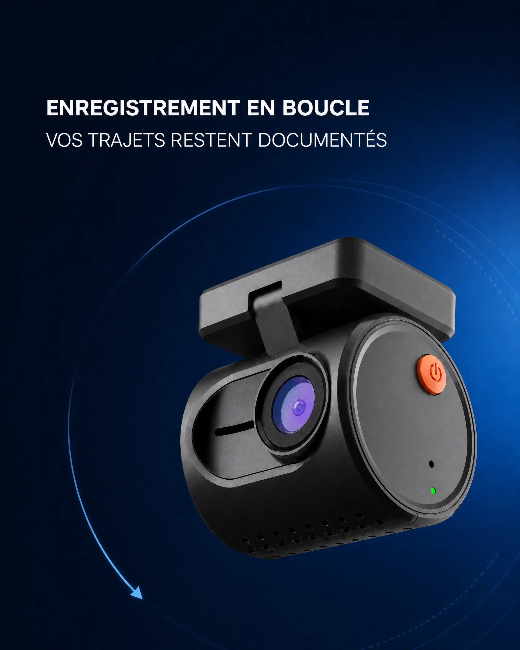 KAWA MINI3, enregistrement en boucle pour documenter les trajets