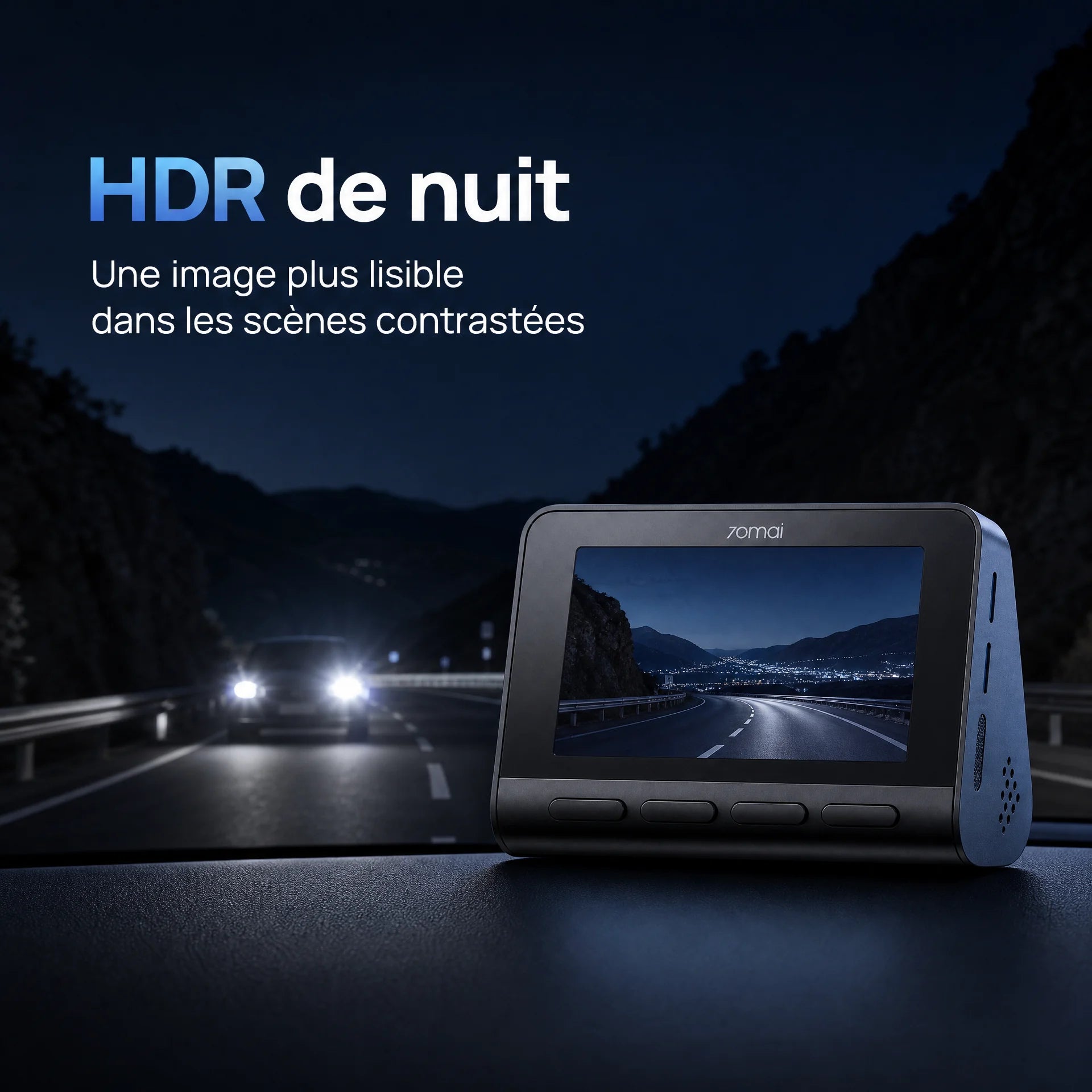 70mai A810S dashcam 4K avec HDR de nuit