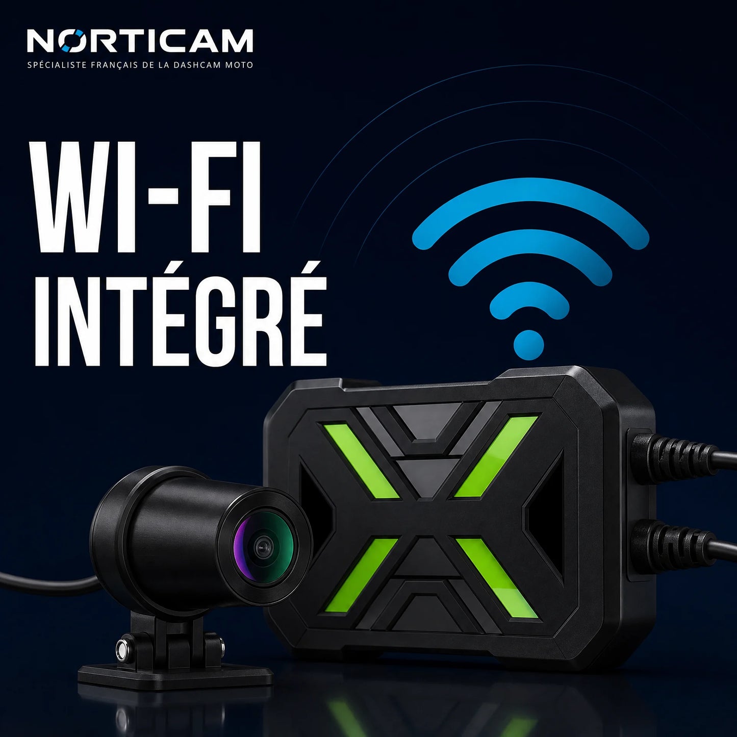 JIUYIN dashcam moto avec connexion Wi-Fi