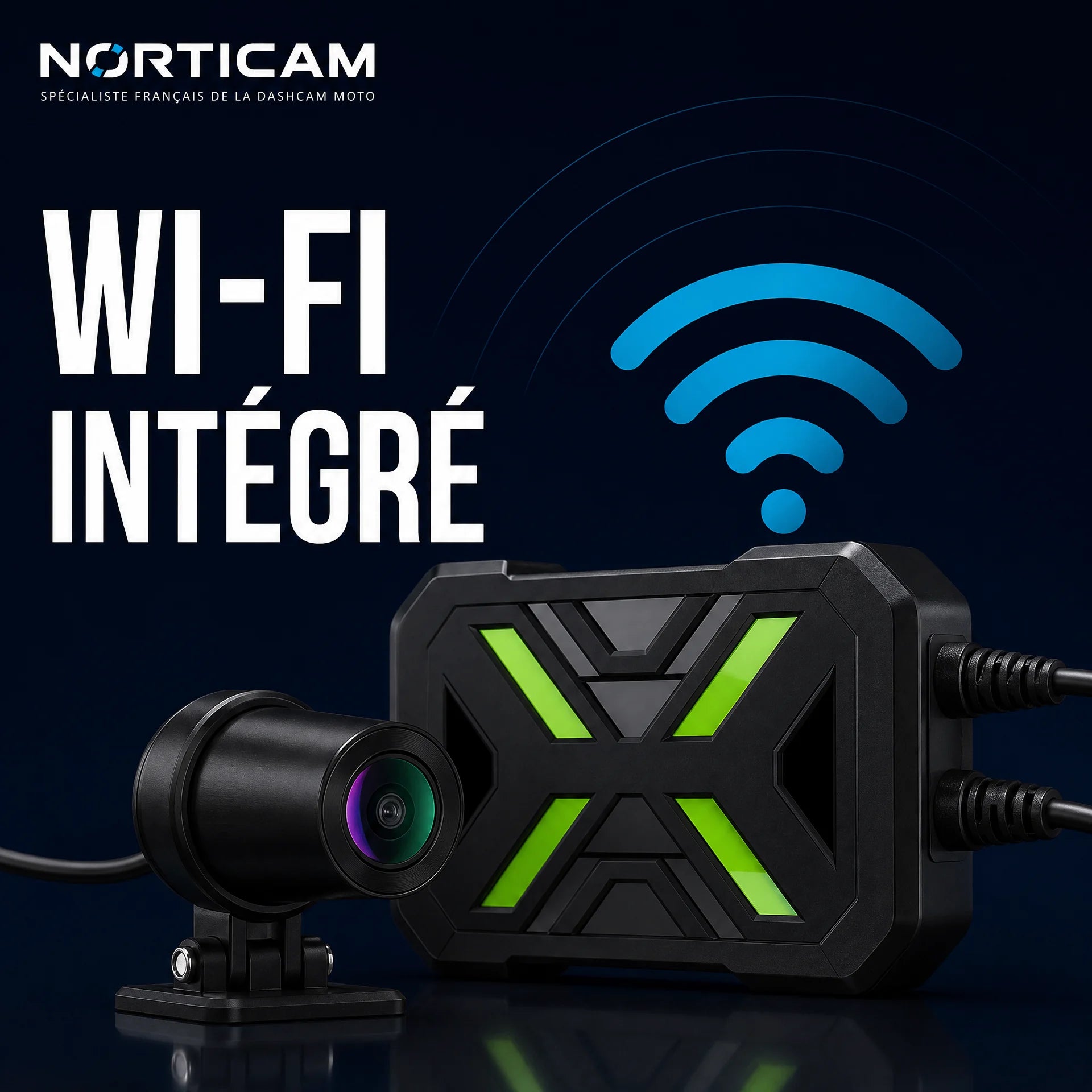 JIUYIN dashcam moto avec connexion Wi-Fi